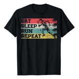 Vintage Retro Eat Sleep Run Repetir Divertido Corredor Regal