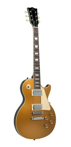 Guitarra Elétrica Michael Lp Michael Strike Gm750n Les Paul De  Tília Gold Top Com Diapasão De Granadillo Preto