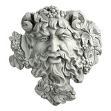Diseño Toscano Bacchus Dios Del Vino Greenman Wall Sculpture