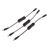 3 Pack Led Inline Switch 5.5x2.1mm Dc Adaptador Del