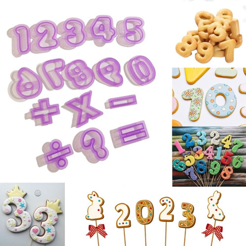 Cortadores Numeros 5 Cm Fondant Galleta Pasta Molde