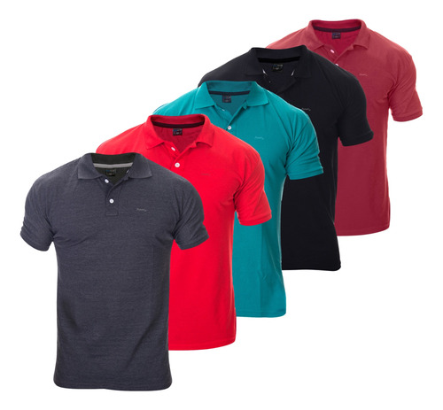 Kit 5 Camisas Polo Masculina Camiseta Blusa De Luxo Atacado