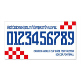 Tipografía Croacia Font Vector 2022 Archivo Ttf, Eps