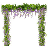 Guirnalda De Flores Artificiales Wisteria, Pack De 6, 36.6ft