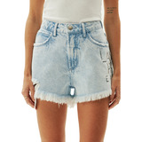 Short Jeans Easy Lança Perfume Relaxed Av24 Azul Feminino