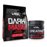 Hipercalorico Dark Mass 3kg + Creatina Fuse 300g - Dark Lab Sabor Morango