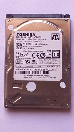 Hd Toshiba Mq01abd100 -- Rev. Aad Ab00 Ax0p2d -- Fw: Ax0p2d [leia O Anúncio]