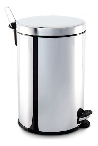 Lixeira Com Pedal E Balde Aço Inox 20 Litros 3040/204 Brinox Cor Cinza