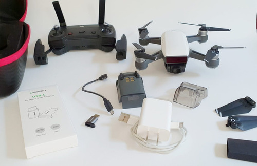 Mini Drone Dji Spark Controller Combo Blanco Con Case 