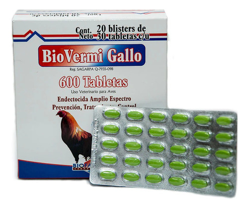 Alimento Biovermi Gallo Desparasitante Gallos Aves Caja