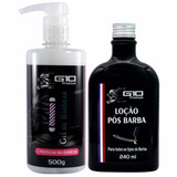 Kit Barba Gel De Barbear + Loção Pós Barba G10 Premium