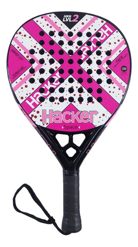 Paleta Padel Hacker Lvl-2 Space. Rosa Eva Speed