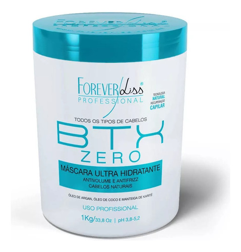 Btx Zero Forever Liss Ultra Hidratante 1kg Original + Brinde