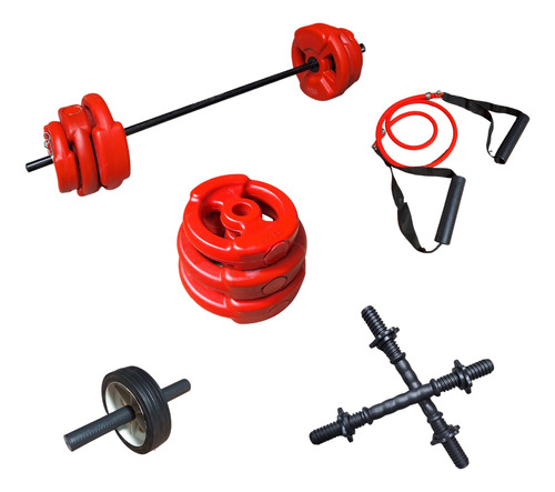 Kit Entrenamiento 24kg +2kg Regalo Gym Fitness | 15 Piezas