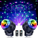 2 Luces De Bola De Discoteca Rgb For Fiesta, Dj, Proyector,