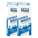 Kit 6 Unidades Esponja Magica Tekbond Limpeza Pesada