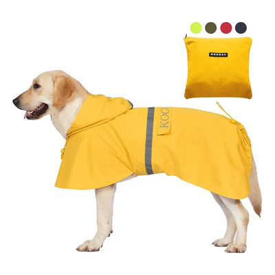 B Poncho Impermeable For Perros, Tamaño 5xl, Amarillo