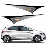 Adesivo Faixa Lateral Personalizado Chevrolet Onix Ca13685 Cor Preto