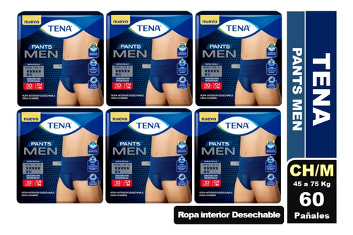 Tena Pants Men Ropa Interior Desechable Pack X6 Elige Talla