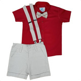 Conjunto Infantil De Natal Vermelho, Verde Festa Menino