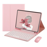 Funda Con Teclado Y Mouse Retro Para iPad 8/7ª 10.2/pro 10.5