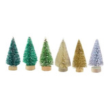 Mini Arbol De Navidad 20 Cm C/base De Madera