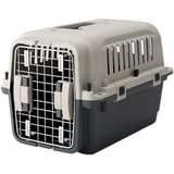 Jaula Transportadora Para Perros Y Gatos Ideal Para Razas Minis Y Pequeñas Plastico Y Metal Reforzado, Kennel Chica 50 X 35 X 33 Cm