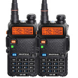 Kit 2 Rádio Comunicador Ht Dual Band Airsoft Uv-5r Fm Fone