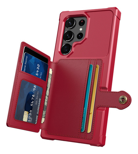 10 Fundas For Teléfono Con Cartera Roja For Samsung S23 1