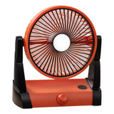 Ventilador De Camping Con Luz Led Recargable Usb Funciona