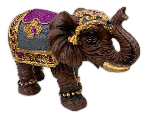 Elefante Indiano Da Fortuna Estatueta Decorativa Resina