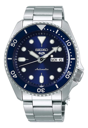 Reloj Deportivo Seiko Srpd51 5 Para Hombre, Plateado, 42,5 M