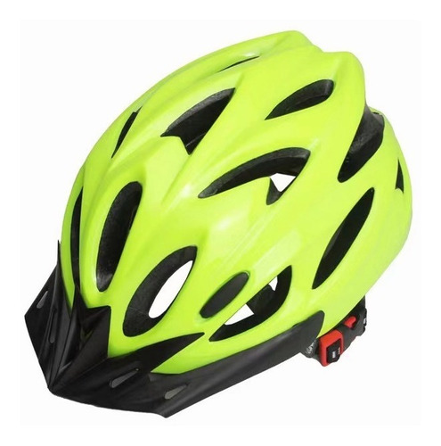 Casco Unisex Montaña Bicicleta  Visera+ Luz Trasera