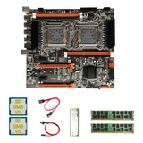 Placa Base De Doble Cpu X79+cpu 2xe5 2640 V2+2 Ddr3 De 4 Gb