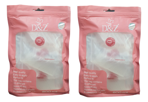 Kit Refil 1200 Postiça Bailarina Realista D&z Unha  Inteiras