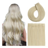 Extensiones De Cabello Humano 60gr 22in #60 Rubio Platino