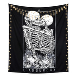 Lomohoo Tapiz De Calavera Para Amantes De Los Besos, Tarot B