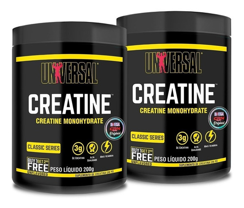 Combo 2x Creatina 200g Universal Nutrition (400g) - Original