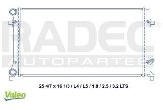 Radiador Volkswagen Bora 2009-2010 L4 2.5 Lts Estandar