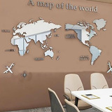 Pegatinas Acrílicas De Pared Con Mapa Del Mundo 3d, Espejo D