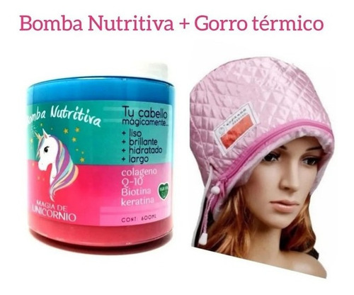 Bomba Nutritiva- Btx- Crema Masaje + Gorro Térmico 