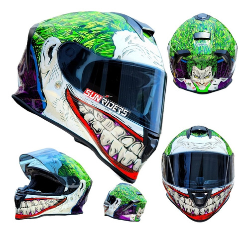 Casco Joker Guason Dc Comics 2.0 Kov Deportivo Ece R 22-06 