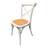 Silla De Comedor De Madera Asiento Rattan Diseño - Cross X 2