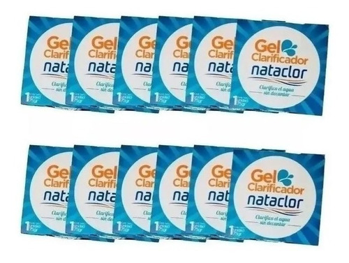 Kit X 12 Gel Clarificador Nataclor Clarificante 75 Gr Pileta