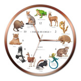 Reloj Pared Fauna Chilena