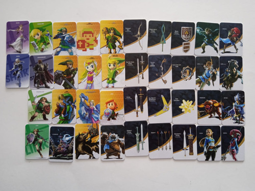 38 Tarjetas Mini Amiibo De Zelda, Cartas Zelda, Link Totk