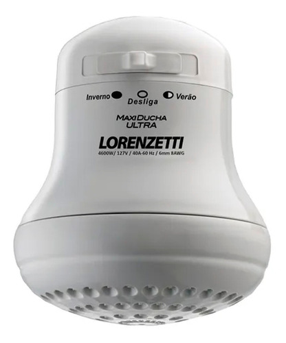 Regadera Eléctrica De Pared Lorenzetti Maxi Ducha Ultra Blanca 4600w 127v