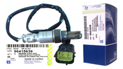 Sensor Oxigeno Chevrolet Aveo Lt Ls 2008-2014 Epica 4 Cables Foto 2