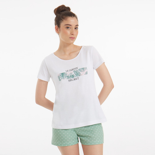 Pijama Mujer Ostu  Blanco Poliéster 40040363-10215