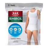 Rinbros Camiseta Lisa Bca Caballero 3 Pack Mod 3001